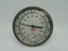 Winters TNR33040B8 Bi-Metal Thermometer 4"Stem 3"Dial 1/2"NPT 125psi 0-250F USED