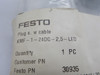 Festo KMF-1-24DC-2.5-LED 30935 Plug Socket w/ Cable 24V NWB