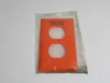 Hubbell NP8OIG Wall Plate 1Gang Duplex Isolated Ground ORANGE Standard Nylon NWB