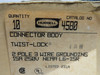 Hubbell 4580 Twist-Lock Connector 15A 250V 3-Wire 2-Pole 10-Pack *Dmg'd Box* NEW