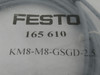 Festo 165610 KM8-M8-GSGD-2,5 Connecting Cable 2.5m NWB
