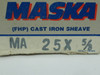 Maska MA25X5/8 V-Belt Pulley 5/8" Bore Single Groove SHELF WEAR NEW