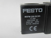 Festo 13266 MSFW-230-50/60 Solenoid Coil & Connector 220/230VAC 240VAC 60Hz USED