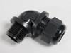 ITC 187.250 Plastic Cable Gland 90° Elbow 1/2"NPT 0.394-0.512" 10-13mm Black NOP