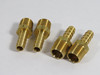Generic Brass Barb Fitting 3/8" Hose ID x 3/8" Male NPT Lot of 4 NOP