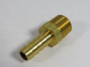 Generic Brass Barb Fitting 3/8" Hose ID x 3/8" Male NPT Lot of 4 NOP