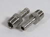 Generic Steel Barb Fitting 3/8" Hose ID x 3/8" Male NPT Lot of 2 NOP