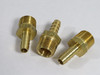 Generic Brass Barb Fitting 3/8" Hose ID x 1/2" Male NPT Lot of 3 NOP