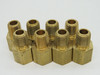 Parker 222P-4-4 Brass Pipe Adapter 1/4" Male NPT x 1/4" Female NPT Lot of 8 USED
