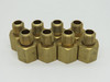 Generic Brass Pipe Adapter 1/8" Male NPT x 1/4" Female NPT Lot of 8 NOP