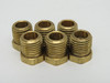 Generic Brass Hex Bushing 1/4" Male NPT x 1/8" Female NPT Lot of 6 NOP