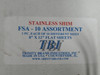 TBI FSA-10 Stainless Steel Shim 8x12" Sheets 10-PACK ASSORTED SIZES *SEALED* NEW