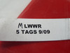 Generic LWWR Write and Wipe Reusable Tag 5Pk Red ! NEW !