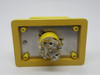 Woodhead 50-1651 Outlet Receptacle 15A 125V Yellow *Missing Screws* USED