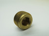 Generic Brass Countersunk Hex Head Plug 3/8" Male Pipe Thread Lot of 10 NOP