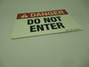 Uline S-20307P Plastic Do Not Enter Sign 7X10" Indoor/Outdoor SHELF WEAR NOP