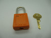 Master Lock 410ORJ Thermoplastic Safety Padlock Orange 1-1/2" W 1-1/2" Tall NEW