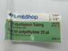 Plumbshop PS6651EF 22-1/2 Feet Polyethylene Tubing 140Psi 1/4" OD .170" ID USED
