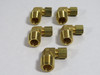 Parker 169C-4-6 Brass Compression Elbow 1/4" Tube x 3/8" Male NPT Lot of 5 NOP