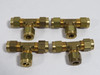 Fairview 1464-4 Brass D.O.T. Compression Union Tee 1/4" Tube Lot of 4 NOP