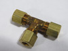 Parker 164C-4 Brass Compression Union Tee 1/4" Tube Old Style Lot of 7 NOP