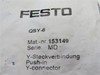 Festo QSY-6 153149 Push-In Y-Connector 6mm Tubing OD 10-Pack NWB