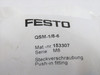 Festo 153307 QSM-1/8-6 Mini Push-In Fitting R1/8" x 6mm Tubing OD 10-Pack NWB