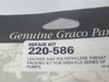 Graco 220-586 Leather & Polyethylene Throat Packing Kit for Pump NWB