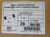 ERI 48160 Rigid Conduit Nipple 6" Length 2"Thread Lot of 25 *Sealed* NEW