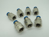 Festo 153164 QSSF-1/4-6-B Bulkhead Push-In Fitting G1/4" x 6mm Tube Lot of 7 NWB