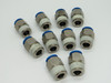 Festo 153010 QS-1/2-12 Push-In Fitting R1/2" x 12mm Tubing OD Lot of 10 USED
