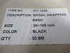 ITC 271.124S Spiral Wrapping Band 20-100mm Black 30m *Cut Band* NEW