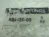 SMC KQ2E10-00 Push-In Bulkhead Union 10mm x 10mm Tubing OD *Open Bag* 5-Pack NWB