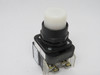 Allen-Bradley 800H-QRBH2W Series G White Push Button 12-130VAC/Dc 1NO 1NC USED