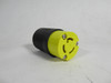 Pass & Seymour PSL515C Turnlok Connector 15A 125V 2P 3Wire BLACK/YELLOW USED