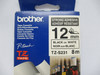 Brother TZ-S231 P-Touch Strong Adhesive Tape Cassette 12mm Black On White 8m NEW