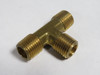 Fairview 101M-B Brass Forged Pipe Tee Fitting 1/4" Male NPT Lot of 4 USED