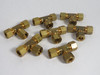 Fairview 64-6 Brass Compression Tee Fitting 3/8" Tube Lot of 7 USED