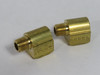 Parker 2202P-4-2 Brass Street Elbow 90 Degree 1/4" FNPT 1/8" MNPT Lot of 2 USED