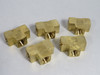 Generic Brass Pipe Tee Fitting 1/4" Female NPT Lot of 5 USED