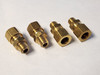 Fairview 68-6A Brass Compression Fitting 1/8" Male NPT 3/8" Tube Lot of 4 USED