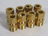 Generic Brass Compression Fitting 3/8" Male NPT 3/8" Tube OD Lot of 8 USED