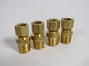 Parker 68CA-6-6 Brass Compression Fitting 3/8" Male NPT 3/8" Tube Lot of 4 USED