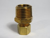 Generic Brass Compression Fitting NSF-61 1/2" Male NPT 3/8" Tube Lot of 4 USED