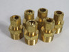 Generic Brass Compression Fitting 1/2" Male NPT 3/8" Tube OD Lot of 6 USED