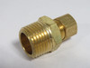 Generic Brass Compression Fitting 1/2" Male NPT 3/8" Tube OD Lot of 6 USED