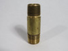 Generic Brass Pipe Nipple 1/2" NPT 2-7/16" Length Lot of 3 USED