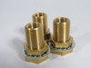 Generic Brass Anchor Coupling 1/8" F NPT 1/2" Thread Lot of 3 SHELF WEAR NOP