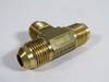Generic Brass Union Tee Fitting 45 Deg Flare 3/8" Tube Lot of 3 USED