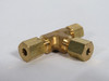 Parker 164C-2 Brass Compression Union Tee Fitting 1/8" Tube USED